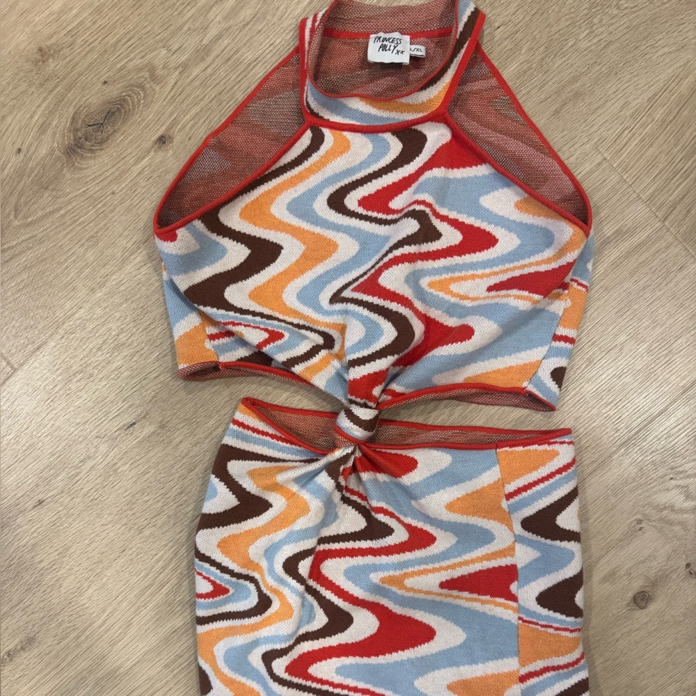 Princess Polly Red and White Knit Sweater
